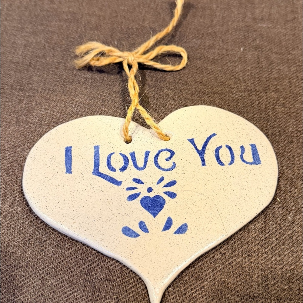 Heart-Shaped Ceramic Hanging Decor